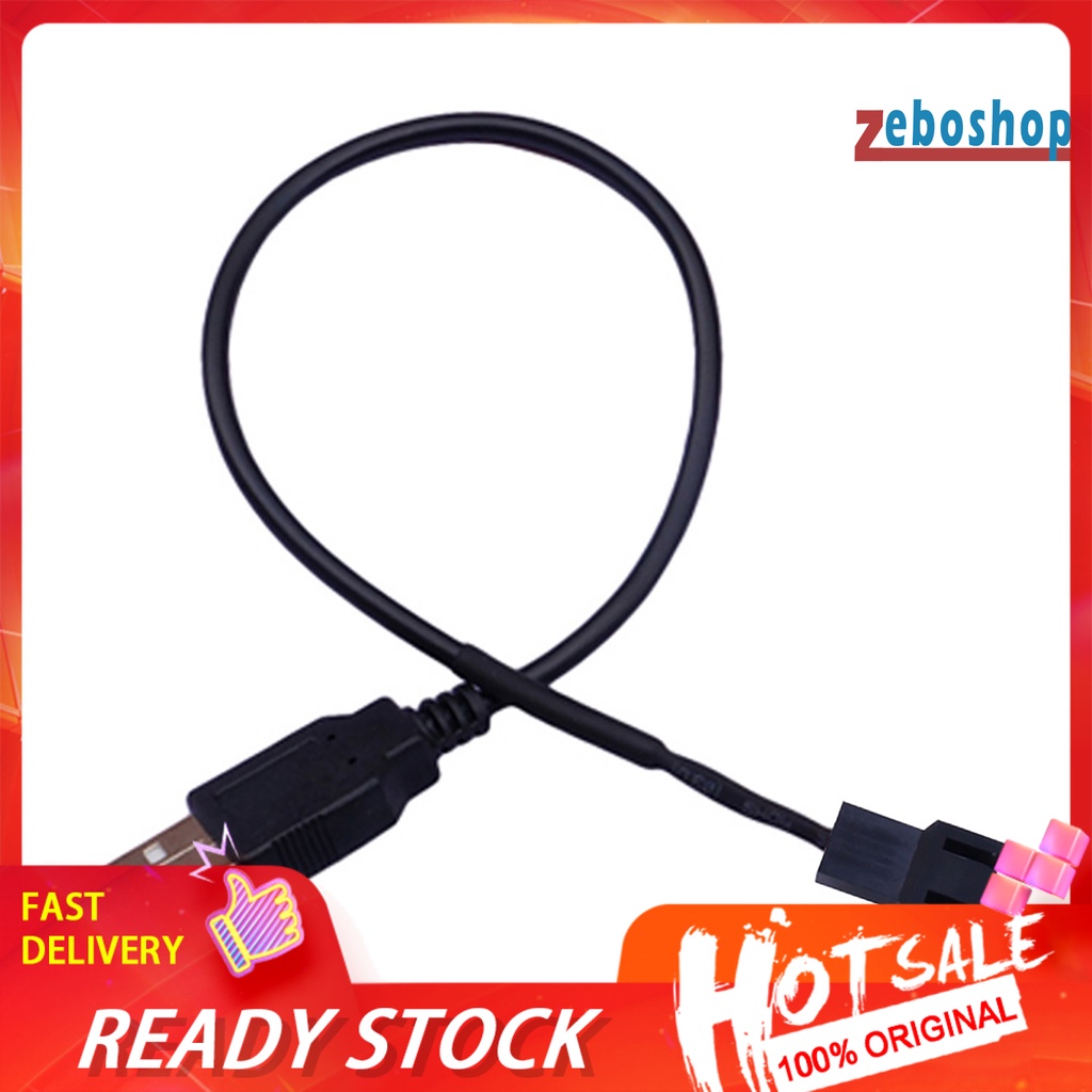 Cáp Nối Quạt Chuyển Đổi USB A Male Sang 2 Pin Cho PC Desktop