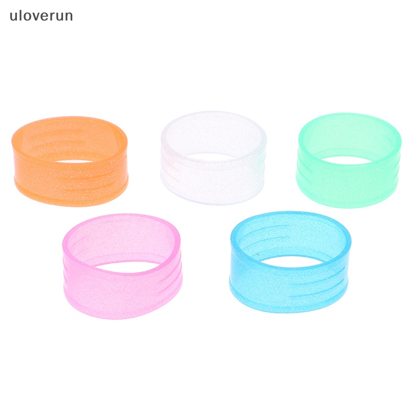 Uloverun Vòng Silicon Cố Định Tay Cầm Vợt tennis Màu Dạ Quang