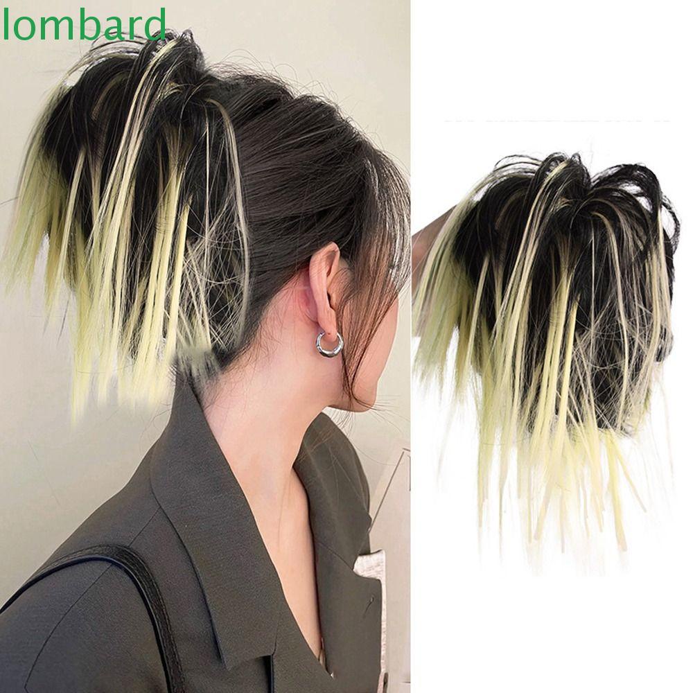 Búi Tóc Giả Bồng Bềnh Màu Hồng Chất Lượng Cao Dành Cho Nữ