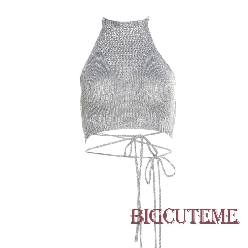 Áo Lửng Hai Dây Hở Lưng Thời Trang Mùa Hè Quyến Rũ Dành Cho Nữ