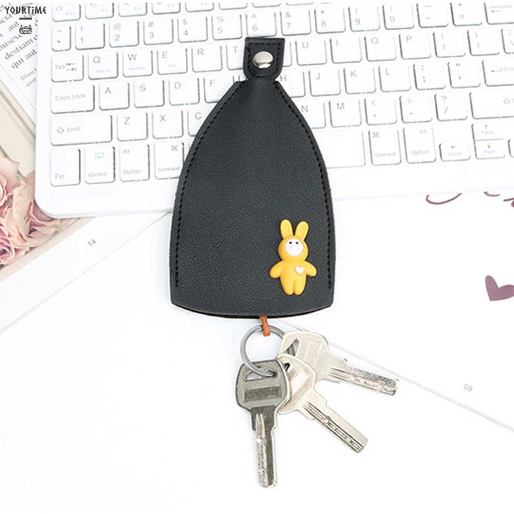 Set 4 Vỏ Bọc Chìa Khóa Xe Hơi Bằng Da PU In Họa Tiết Hoạt Hình Dễ Thương Ốp