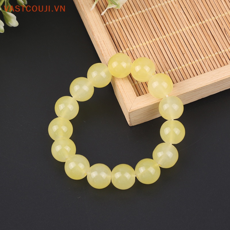 Vòng Tay Chuỗi Hạt Bồ Đề Màu Trắng Ngọc Bích VN