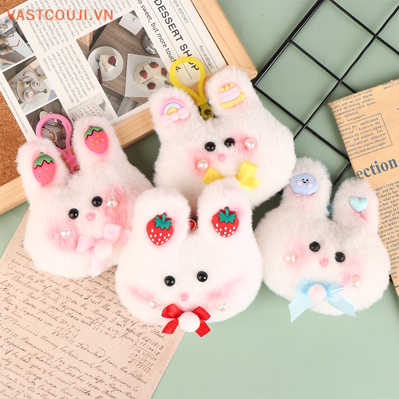 Móc Khóa Hình Thỏ Nhồi Bông Đáng Yêu