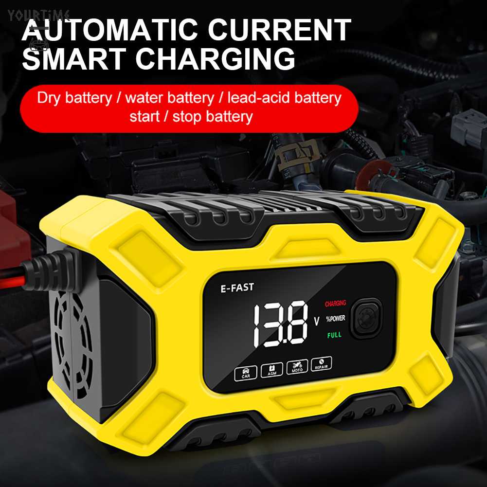 Thiết Bị Sạc Pin Toàn Diện Tự Động 12V6A Dành Cho Xe Hơi Xe Máy