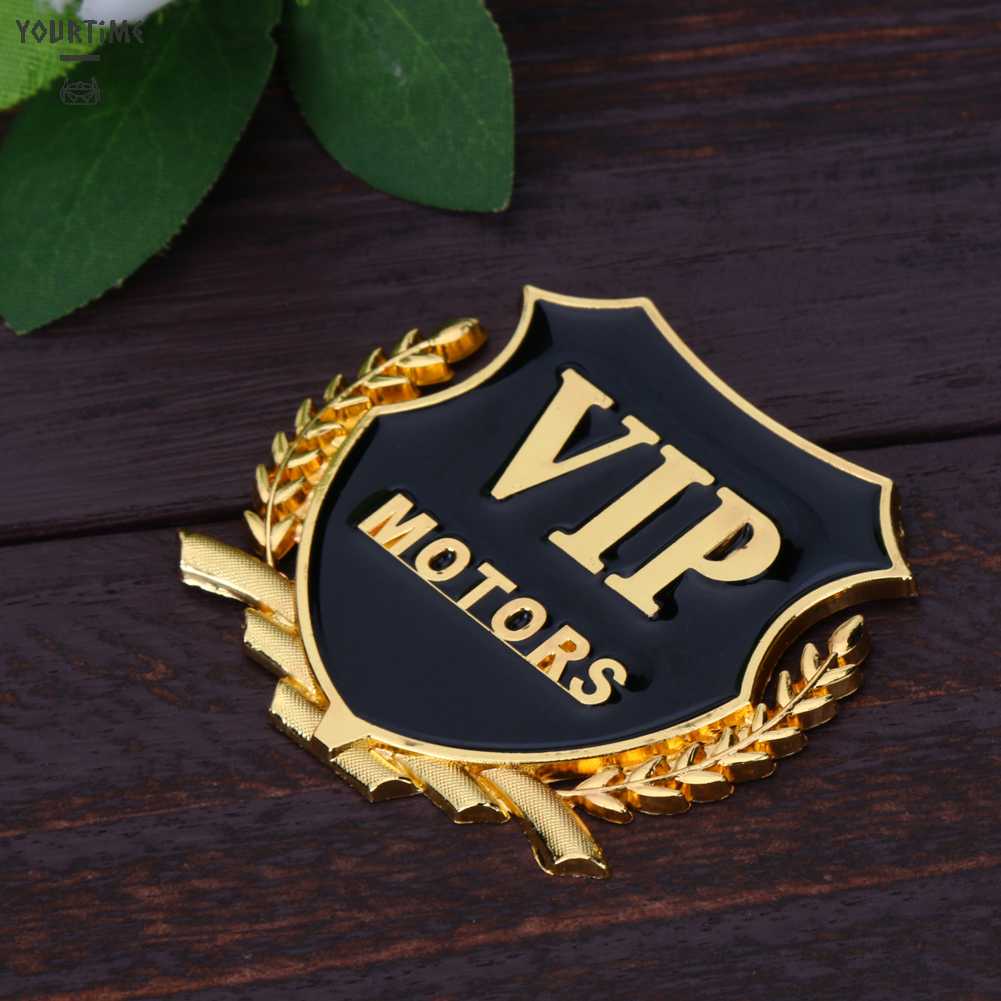 Set 2 Miếng Dán Kim Loại 3D Trang Trí Xe Hơi