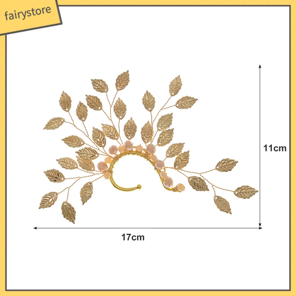 [FRO] 1 Khuyên Tai Dạng Kẹp Bằng Kim Loại Không Cần Xỏ Lỗ Hình Chiếc Lá Phong Cách Vintage Tinh Tế Cho Nữ