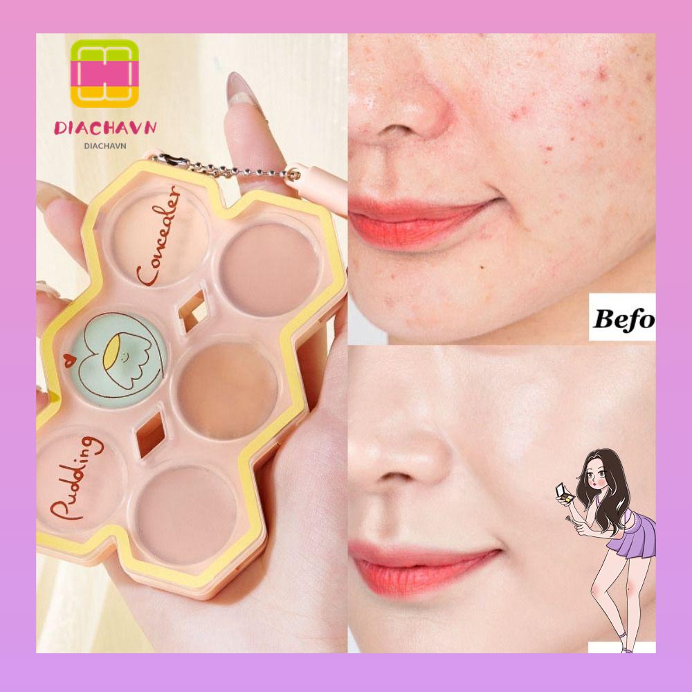 Kem Che Khuyết Điểm 6 Màu Sắc Tùy Chọn Chống Thấm Nước Dưỡng Ẩm Tự Nhiên