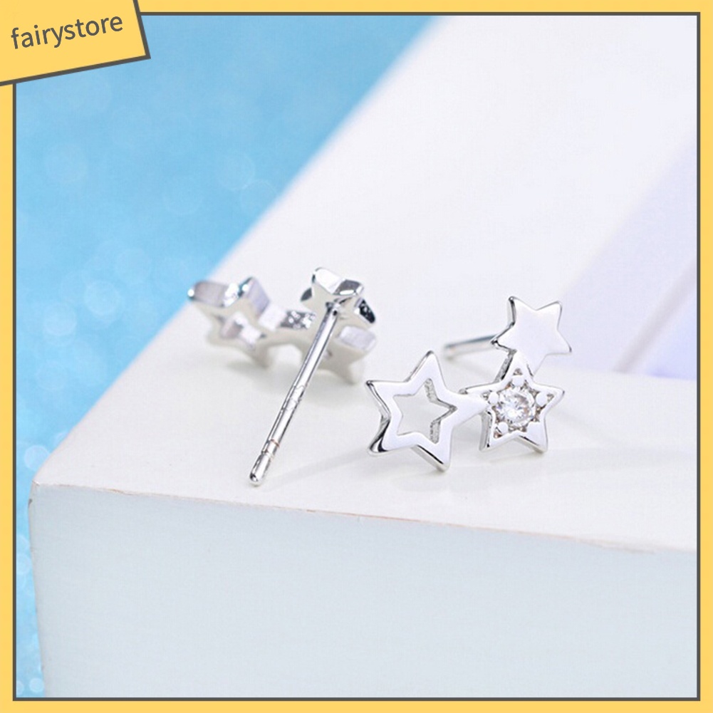 Bông Tai Hình Ngôi Sao Đính Đá Zircon Thời Trang Dành Cho Nữ