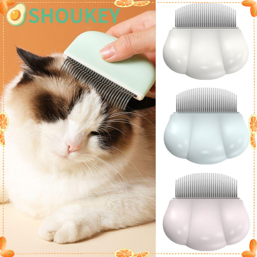 Shoukey Lược Nổi Hình Vỏ Sò Mát Xa Nhỏ Gọn Dễ Dàng Tẩy Rửa Cho Mèo Cưng