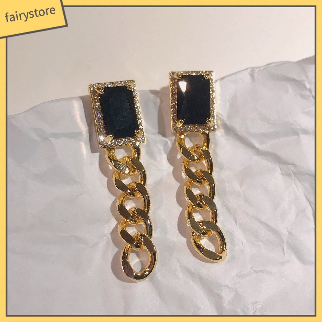 [FRO] Vòng cổ Mặt Khung Hình Giọt Nước Lấp Lánh Phong Cách Cổ Điển