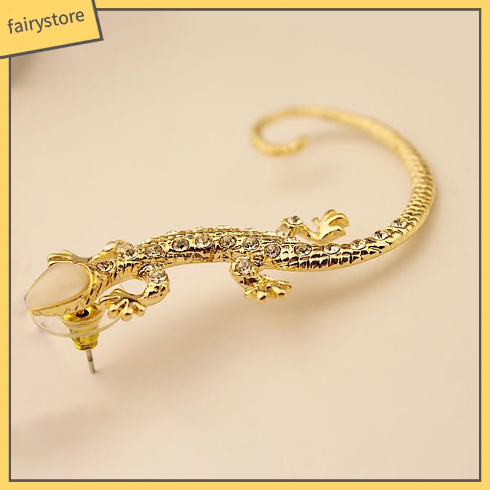 Khuyên Vành Tai Hình Thằn Lằn Đính Đá Thời Trang Cho Nữ