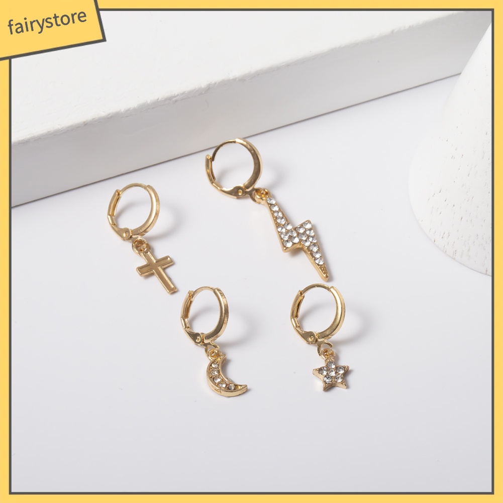 Set 3 / 4 Khuyên Tai Thời Trang Nữ