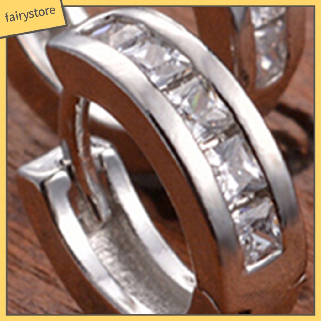 Bông Tai Mạ Bạc Đính Đá Lấp Lánh Thời Trang Dự Tiệc