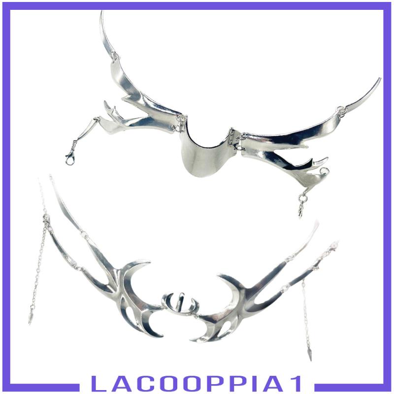 1 [Lacooppia] Mặt Dây Chuyền Nửa Mặt Rỗng Phong Cách Gothic Cho Nam Và Nữ