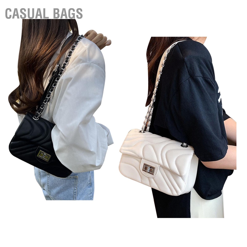 Có hàng sẵn Casual Bags Túi xích nữ Mini đeo vai đơn PU thời trang dành cho công việc mua sắm