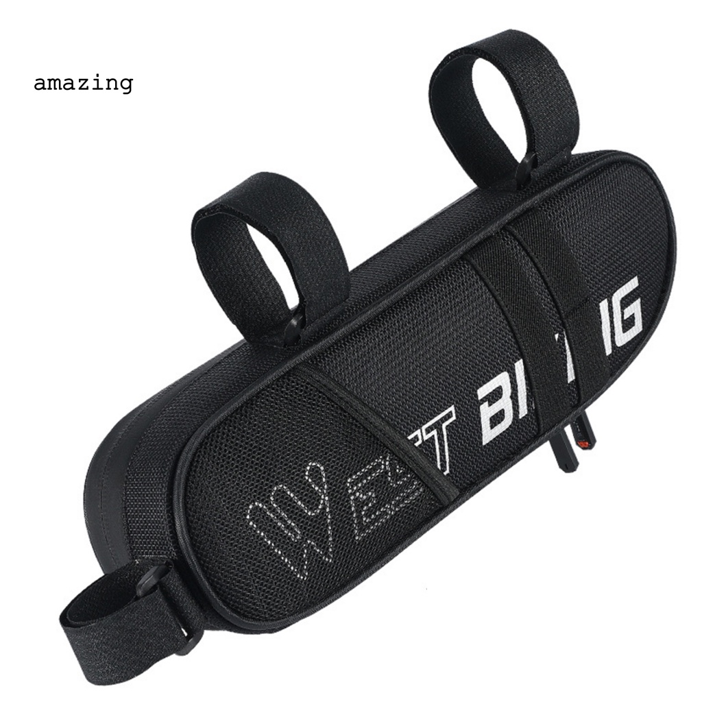 Túi Đựng Đồ Dùng Gắn Khung Trước Xe Đạp Cỡ Lớn In Logo Phản Quang Tiện Dụng