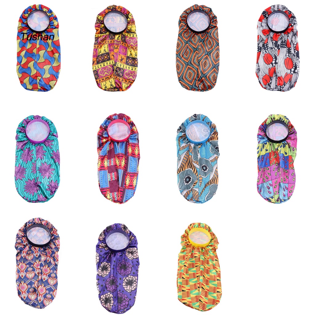 Dây Cột Tóc Co Giãn Màu Sắc Tươi Sáng Phong Cách Châu Phi