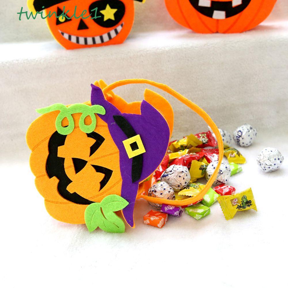 Túi Đựng Kẹo Trang Trí Halloween Có Tay Cầm Cho Bé