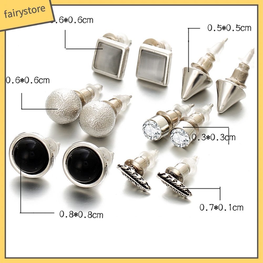 Set 6 Đôi Khuyên Tai Thời Trang Cho Nữ