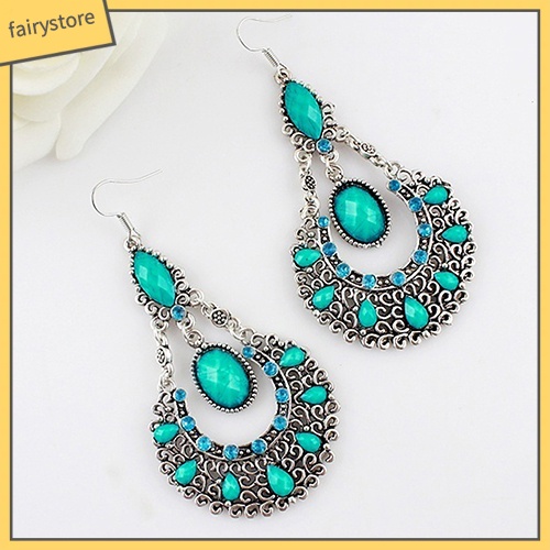 Bông Tai Hình Giọt Nước Đính Đá Thời Trang Dành Cho Cô Dâu