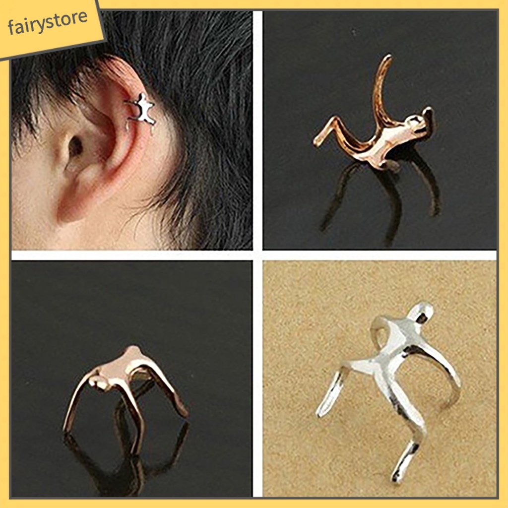 1 Khuyên Kẹp Vành Tai Hình Người Nhỏ Không Xỏ Lỗ Dành Cho Nữ