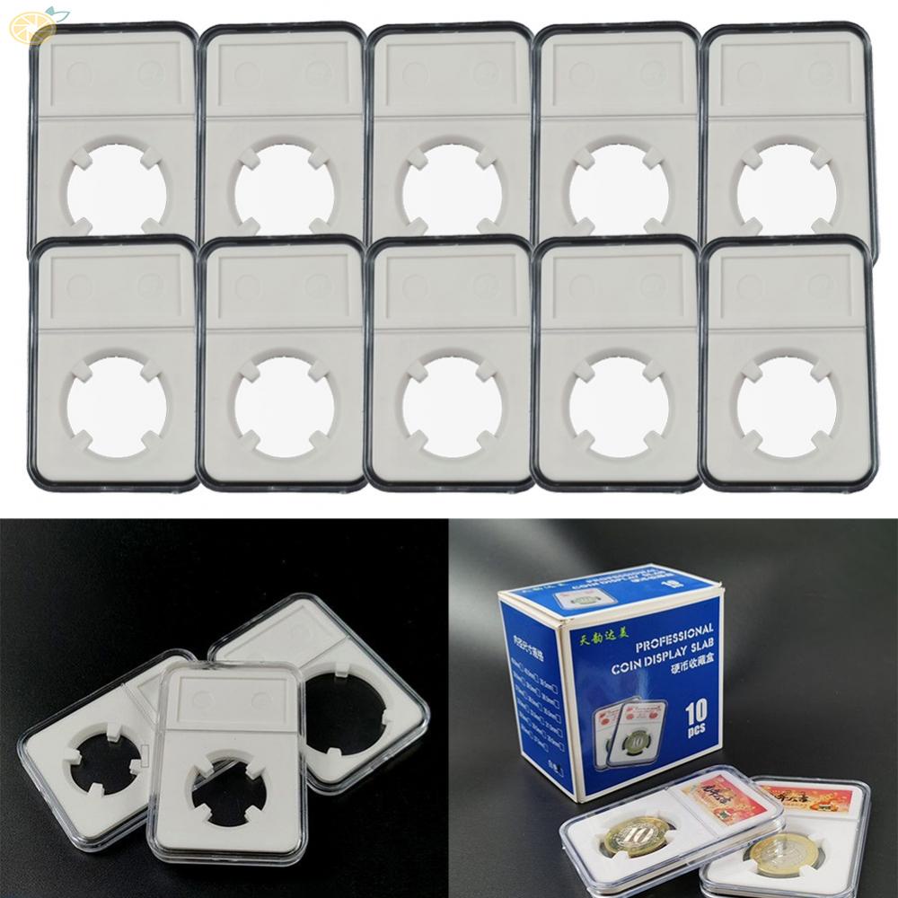 【VARSTR】10 PCS Coin Capsules and White Storage Box Secure Storage Solution for Collectors