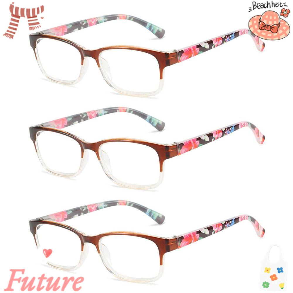 Kính Đọc Sách Gọng Siêu Nhẹ In Họa Tiết Hoa Phong Cách Vintage Thanh Lịch Thoải Mái