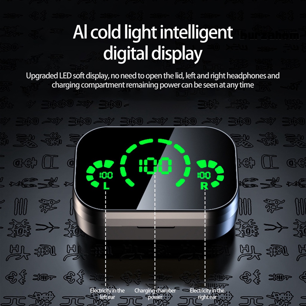 1 Bộ Tai Nghe Bluetooth 5.3 Màn Hình Kỹ Thuật Số Giảm Tiếng Ồn HD-compatible Kèm Tai Nghe Không Dây