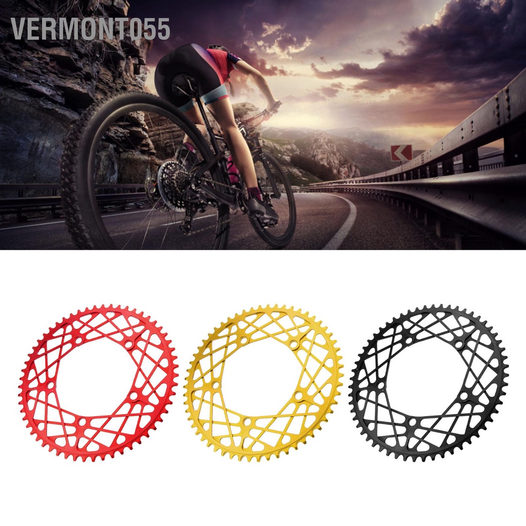 Vermont055 Xích Xe Đạp 56T Hợp Kim Nhôm Nhẹ Chống Mài Mòn Bánh Quay Tấm Thay Thế