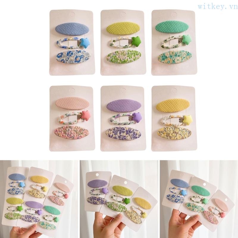 Kẹp Tóc Vải Họa Tiết Hoa Xinh Xắn Thời Trang Mùa Hè Cho Bạn Gái