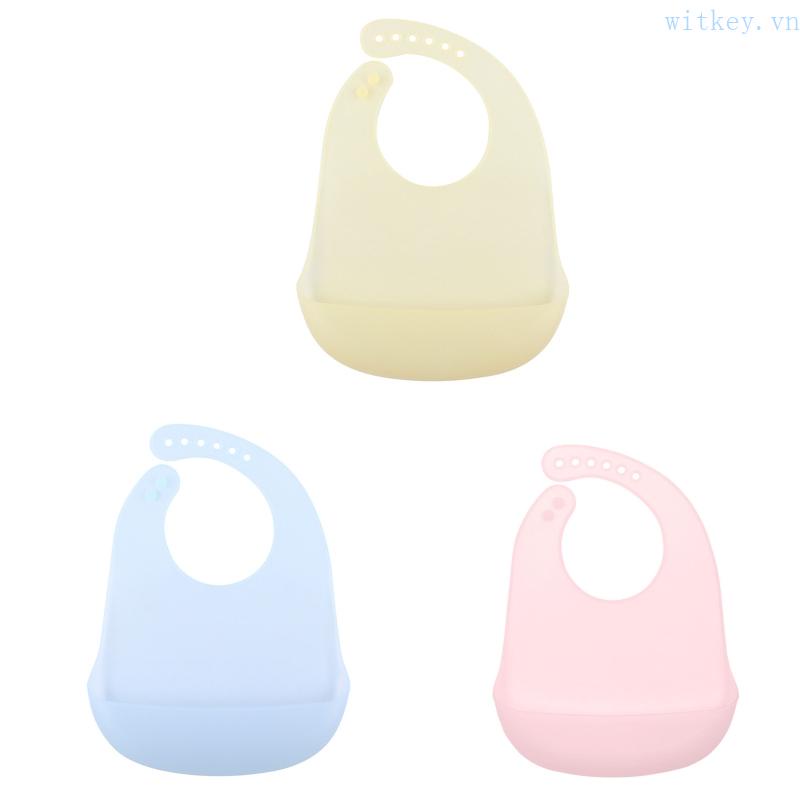 Yếm Ăn Silicone Không Chứa BPA Chống Nước Kèm Túi Đựng Thức Ăn Cho Bé