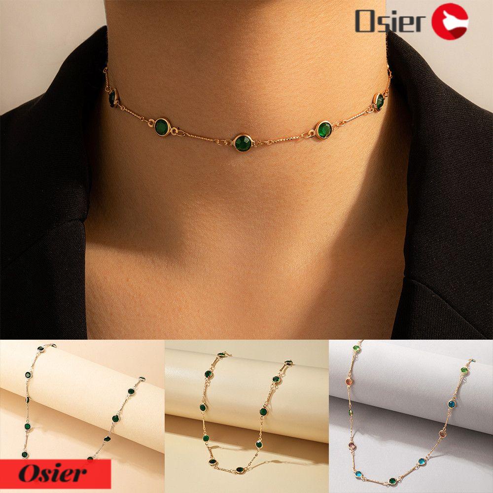 Vòng cổ Handmade 1 Thời Trang Sang Trọng Cho Nữ|Cổ Áo Màu Xanh Lá Cây