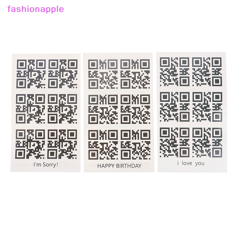 Hình Xăm Dán Tạm Thời Họa Tiết Mã QR Chống Thấm Nước