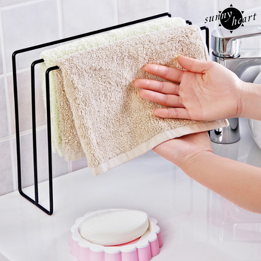Giá Đỡ Khăn Lau Chén Dĩa Bằng Sắt Tiện Dụng Cho Phòng Tắm / Nhà Bếp