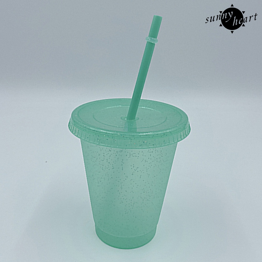 Bình Đựng Nước Bằng Nhựa PP Đính Kim Tuyến Lấp Lánh Di Động Tiện Dụng