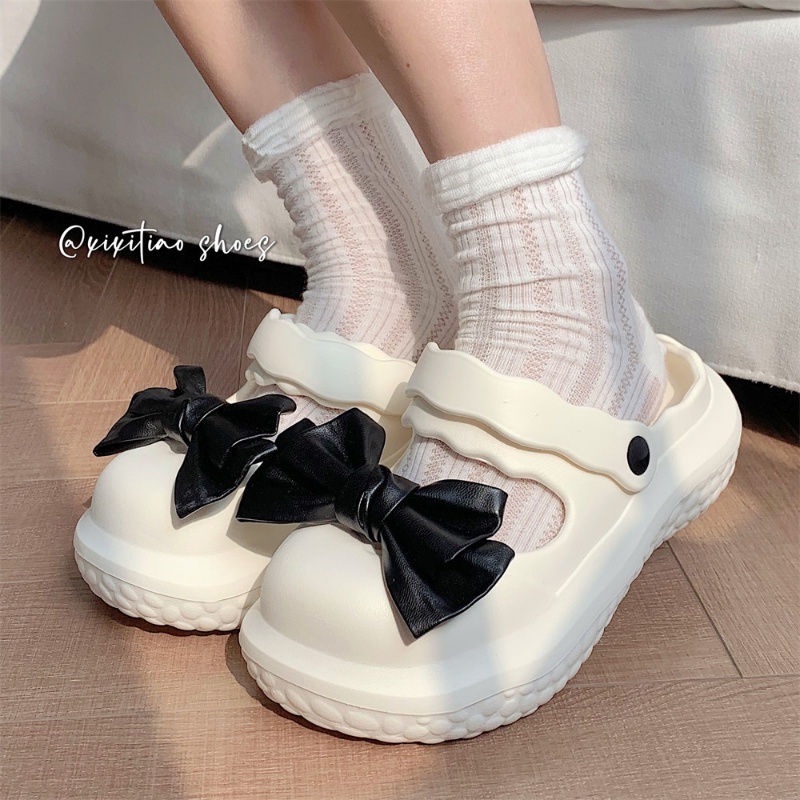 Giày Sandal Đế Mềm Đính Nơ Đơn Giản Thoải Mái Thời Trang Mùa Hè Cho Nữ