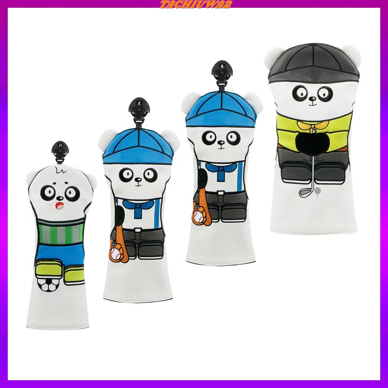 Set 4 Vỏ Bọc Bảo Vệ Đầu Gậy Đánh Golf Bằng Da PU Thiết Kế Đáng Yêu Tiện Dụng