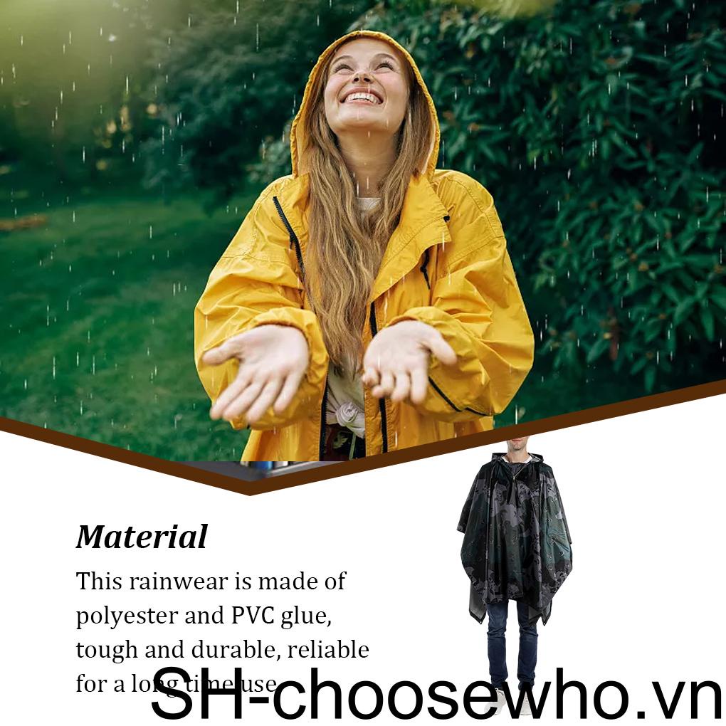 Vỏ Bọc Áo Mưa Chống Gió Chống Thấm Nước Có Mũ Trùm Tiện Dụng Cho Các Hoạt Động Ngoài Trời