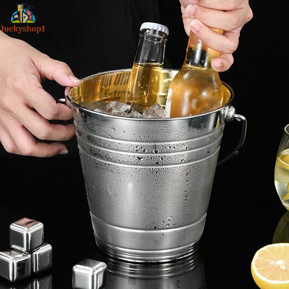 Xô Đựng Đá Bằng Thép Không Gỉ Sức Chứa Lớn Giữ Lạnh Trong Nước Uống