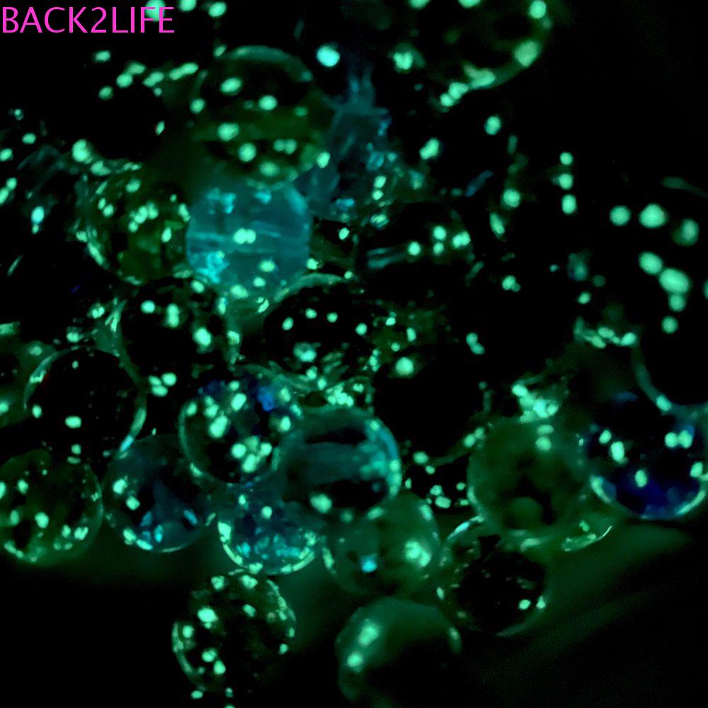 Chuỗi Hạt Thủy Tinh Dạ Quang Back2Slife 10mm Tròn|Hạt Cườm Hình Lá Bằng Kính Dùng Làm Trang Sức DIY