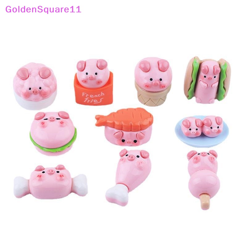 Phụ Kiện Trang Trí Điện Thoại Hình Chú Heo Hồng 3D Bằng Nhựa Resin Dễ Thương DIY