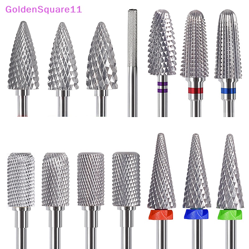 Mũi Khoan Móng Tay Bằng Thép Vonfram Màu Vàng Chuyên Dụng Cho Máy Mài Điện