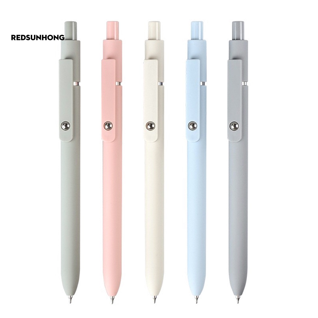 Set 5 Bút Mực Gel Ngòi 0.5mm RH.B Nhanh Khô Không Nhòe Tiện Dụng Cho Văn Phòng