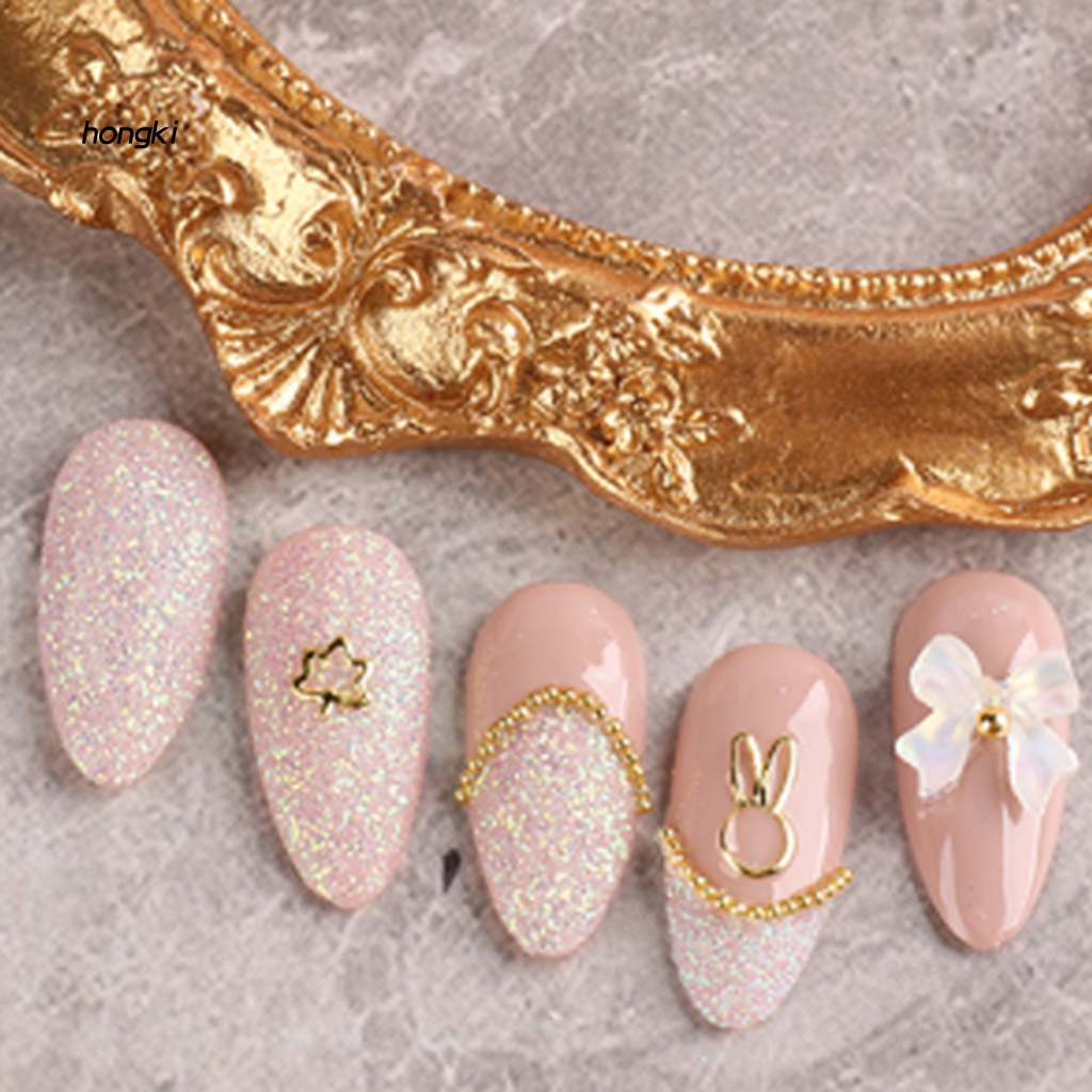 Phụ Kiện Hạt Kim Loại Hình Ngôi Sao 3D Trang Trí Móng Nghệ Thuật