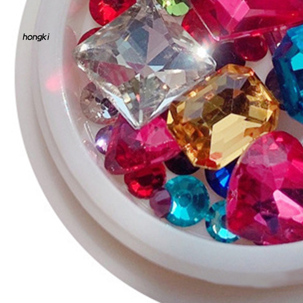 1 Hộp Hạt Pha Lê Giả Tự Dính Trang Trí Móng Tay Nghệ Thuật