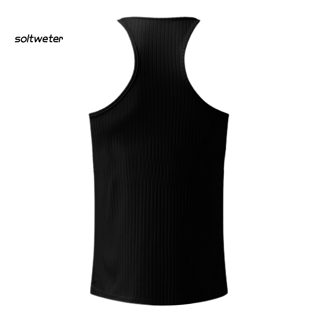 Áo Sát Nách Cổ Tròn Chất Liệu Co Giãn Thoáng Khí Thời Trang Đường Phố Cho Nam