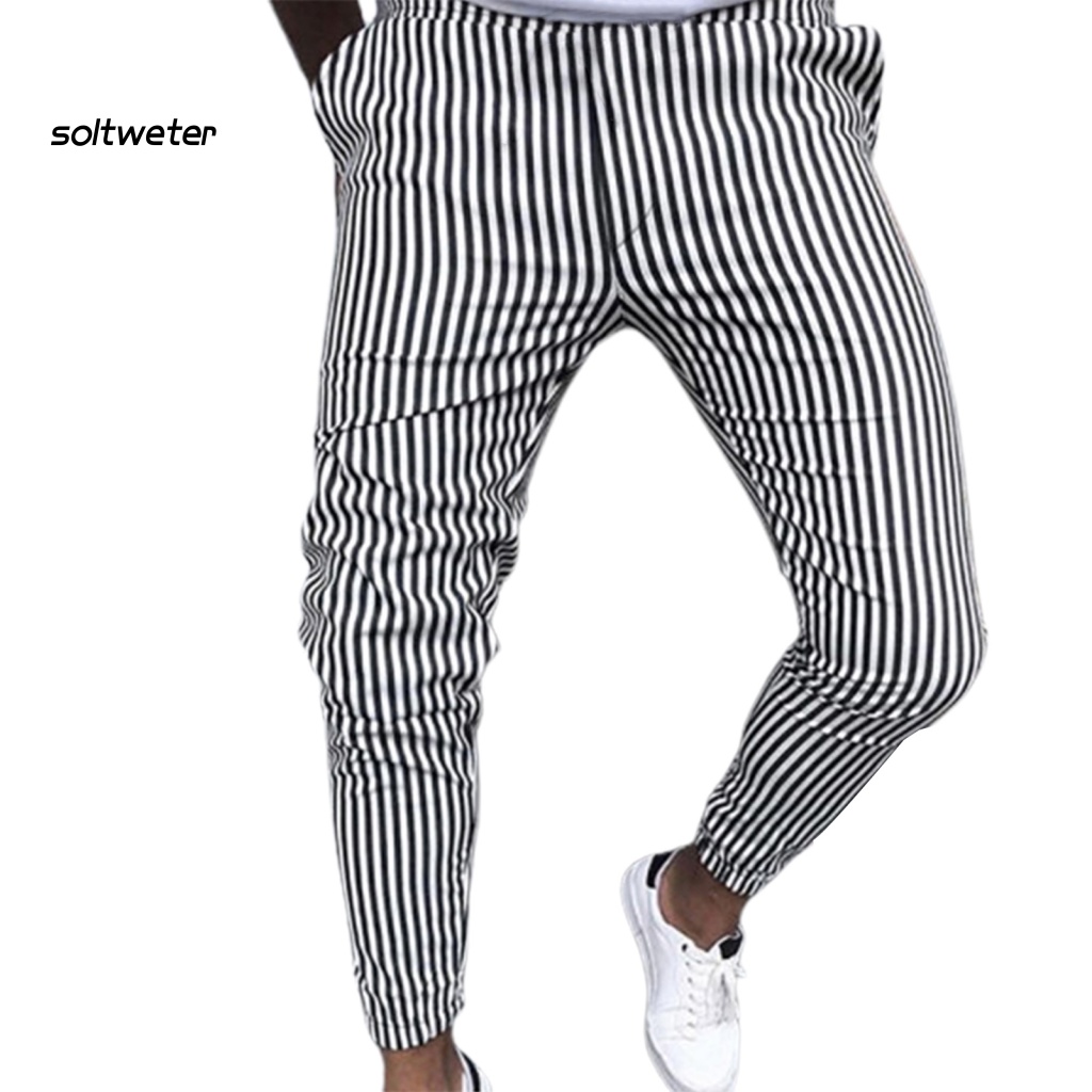 Quần Tây Bút Chì Mỏng Dáng Ôm In Họa Tiết Phong Cách Doanh Nhân Thời Trang Cho Nam