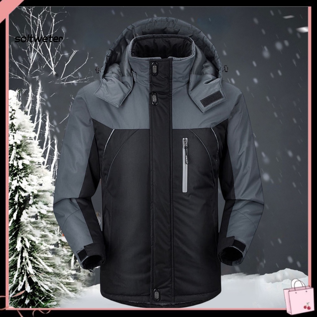 Áo Khoác Hoodie Lót Nhung Dày Dặn Màu Sắc Phản Quang Thời Trang Cho Nam