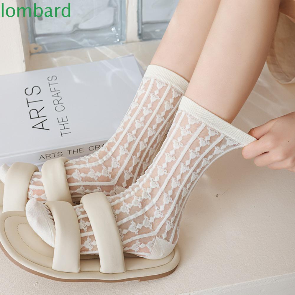 Lombard Vớ Lụa Mỏng Co Giãn Màu Trơn In Hình Mèo Thời Trang Mùa Hè Cho Nữ