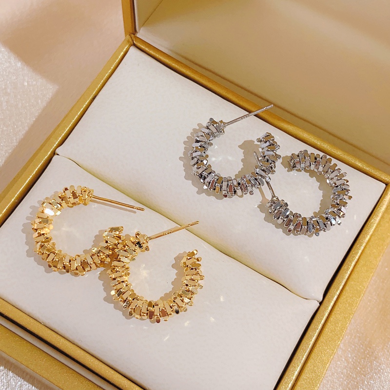 Bông Tai Mạ Bạc Thiết Kế Phong Cách Hàn Quốc Thời Trang Cao Cấp